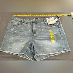 Seven 7 weekend shorts Jeans Daisy fray hem comfort stretch size 22 NWT